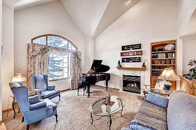 Elegant living room- gas logs