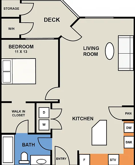 The Draper- West 1 Bedroom 1 Bath The Draper- West 1 Bedroom 1 Bath