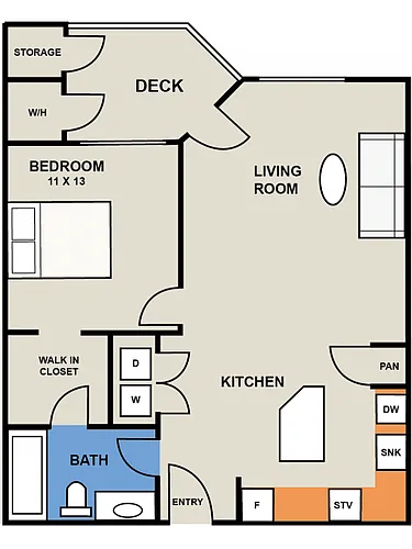 Floor plan The Draper - West