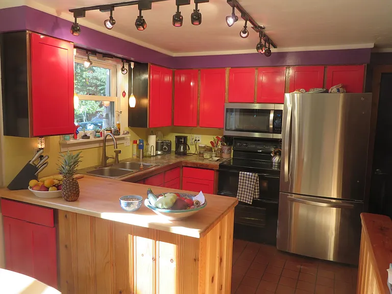 New refrigerator, microwave and dishwasher.