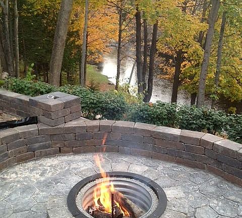 sunken fire pit
