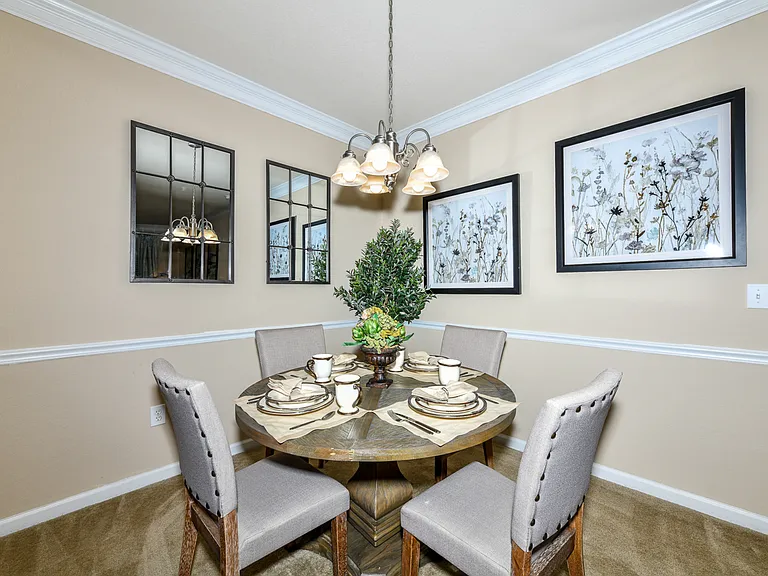 Decorated Model Dining Room
