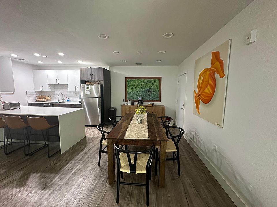 Dining room and kitchen