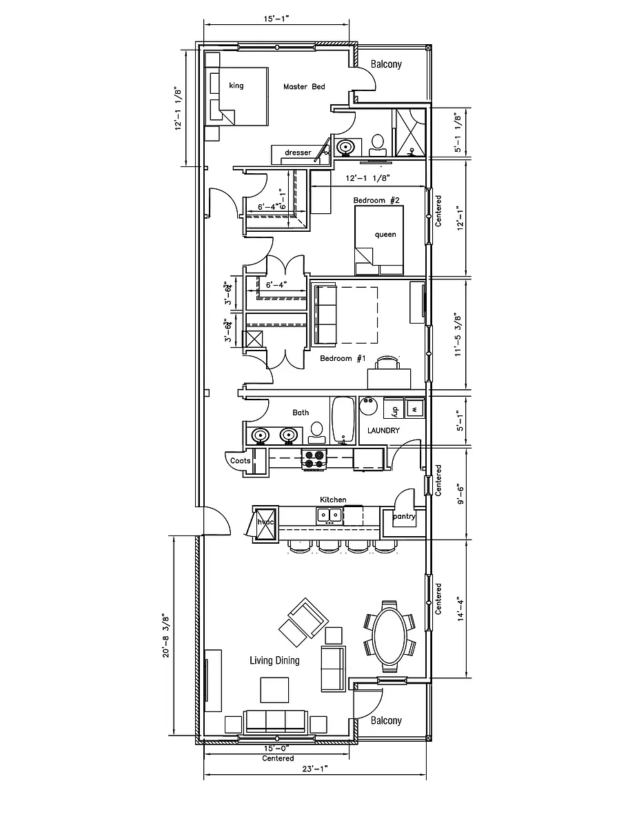 Floor plan Three Bedroom