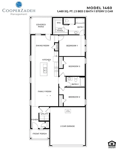 Floor plan 3 Bed 2 Bath