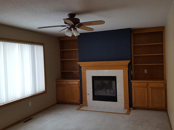Gas Fireplace with Family Room off Kitchen