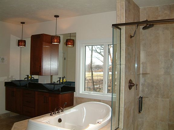 Custom Walk-in Shower - Danze Bronze Faucets