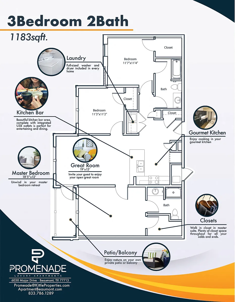 Floor plan Three Bedroom