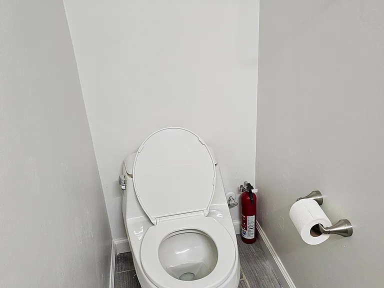 One piece toilet