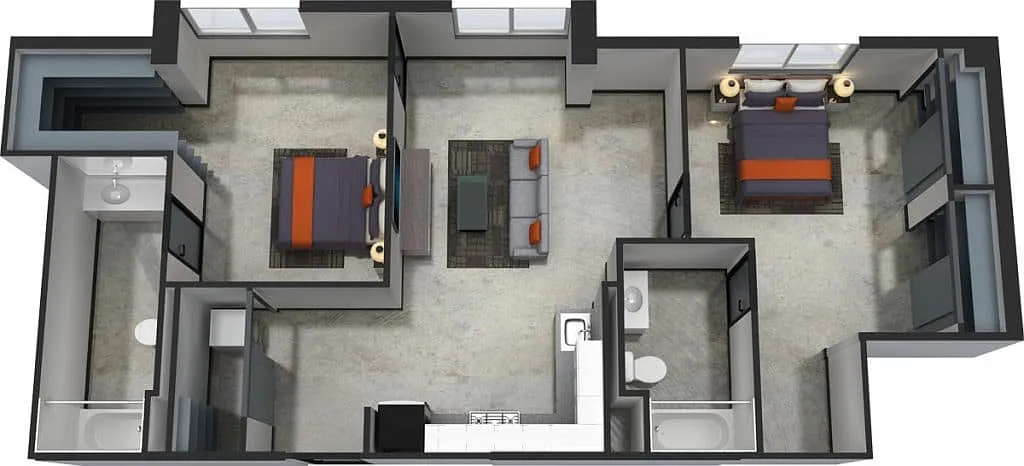 Floor plan 2x2 LFT