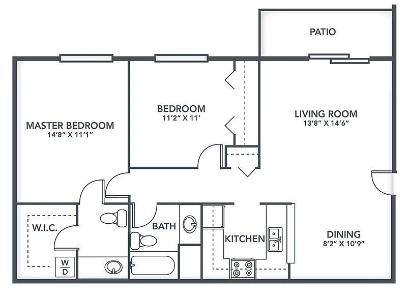 Floor plan Two Bedroom Platinum