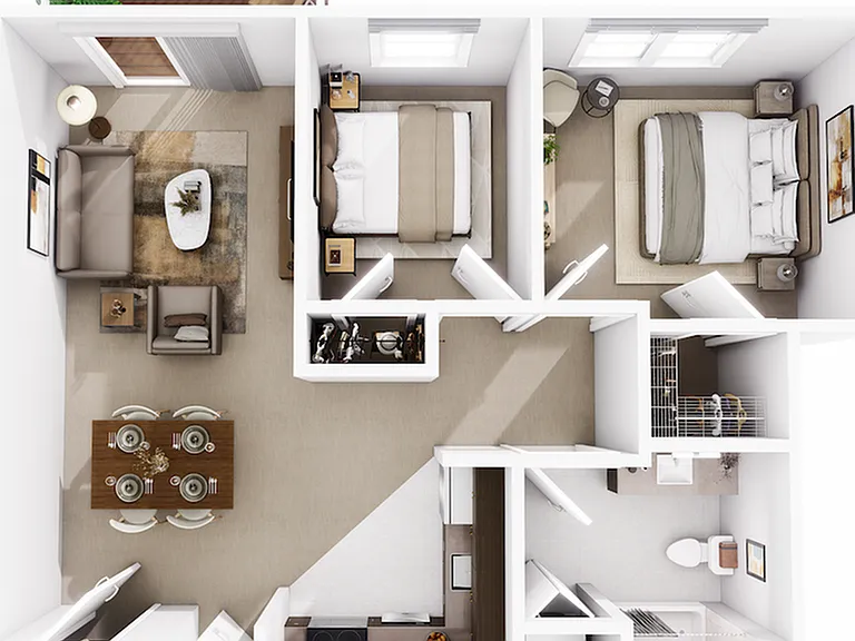 2 OP Floor Plan. 2 Bedroom, 1 Bath. 2 OP Floor Plan. 2 Bedroom, 1 Bath.