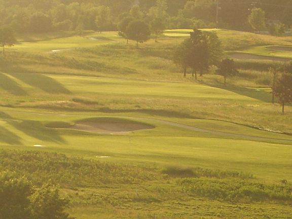 View of golf course from balcony
