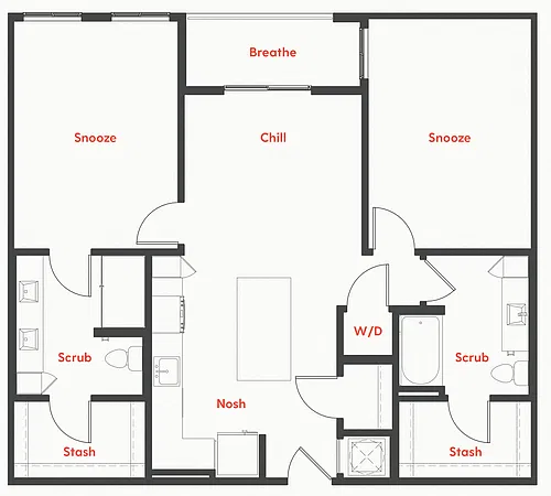 Floor plan B3 2Bed/2Bath