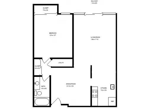 Floor plan 1X1