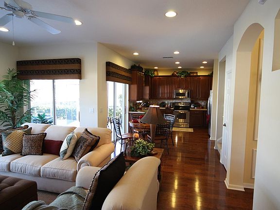 Family room and kitchen