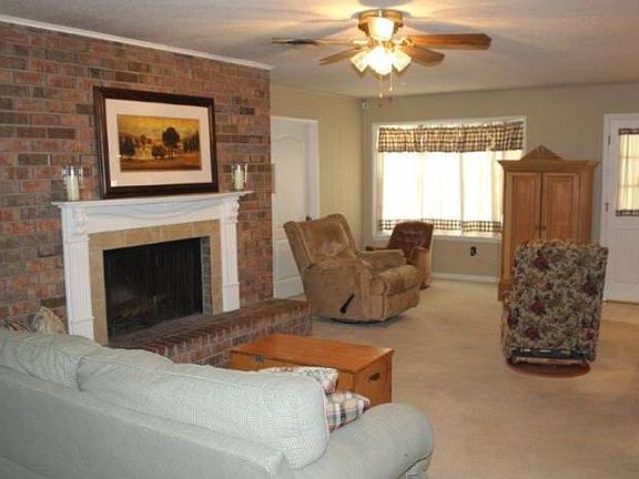 Spacious family room has