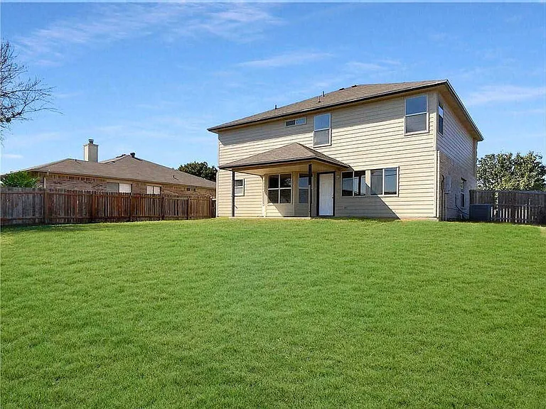 Back yard and covered patio