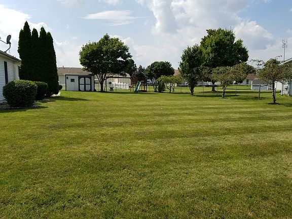 Partially fenced backyard