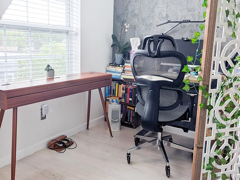 Living room corner office