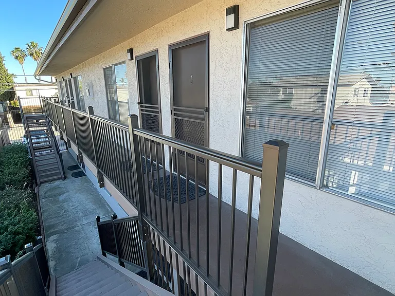 View of available end unit on upper level.