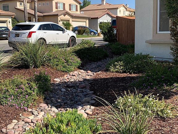 Drought tolerant front yard on corner lot with tons of parking. Landlord pays for pest control.