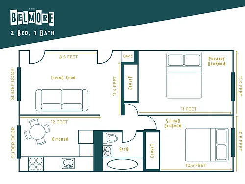 Floor plan 2 Bedroom