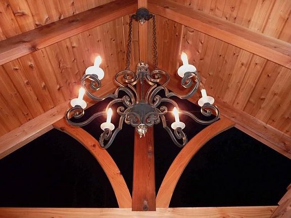 chandelier at night lr