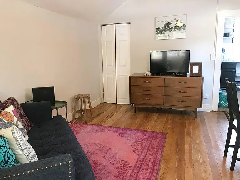 living room, with laundry closet