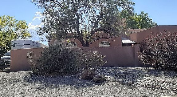 enclosed front courtyard