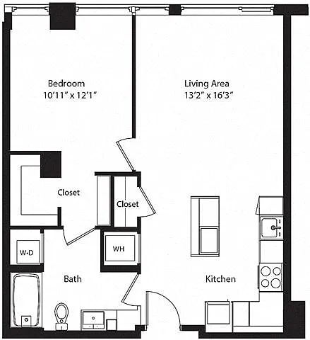 Floor plan 1R