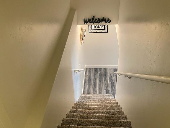 Entrance from the laundry room upstairs.