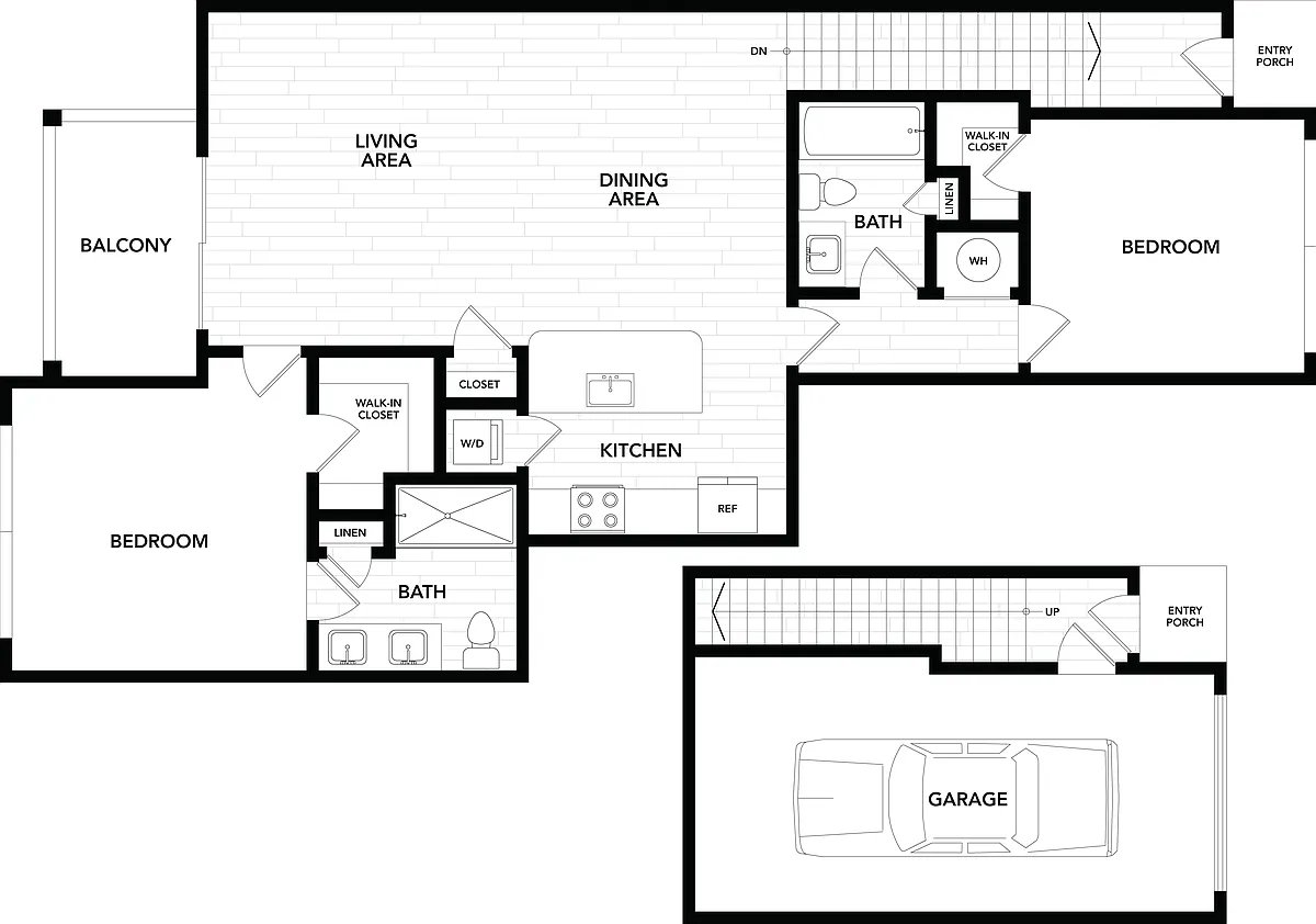 Floor plan 2 Bed/2 Bath-C2G