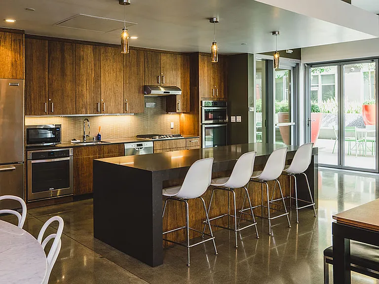 Resident lounge with fully appointed kitchen for entertaining
