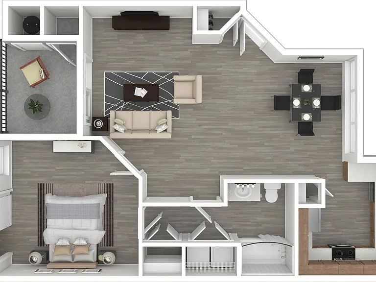 1 BD / 1 BA - 680 SF
