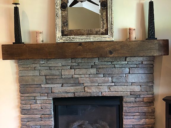 Custom rustic mantle 