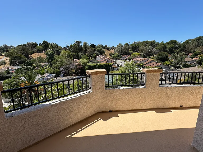 2nd Floor south facing Balcony, accessible from Dining Room and Family Room. Spans the entire width of home. Great for entertaining.