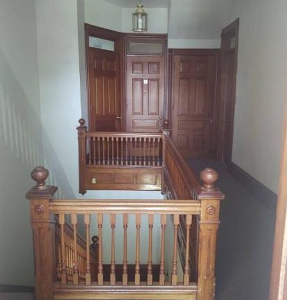 Awesome stairway up to the apartment