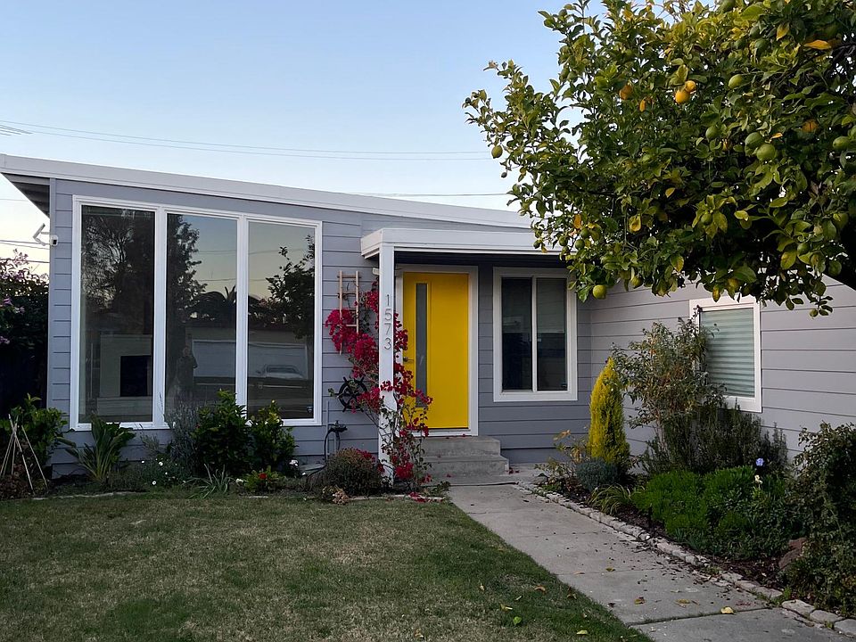 fresh paint on door to match lemon tree