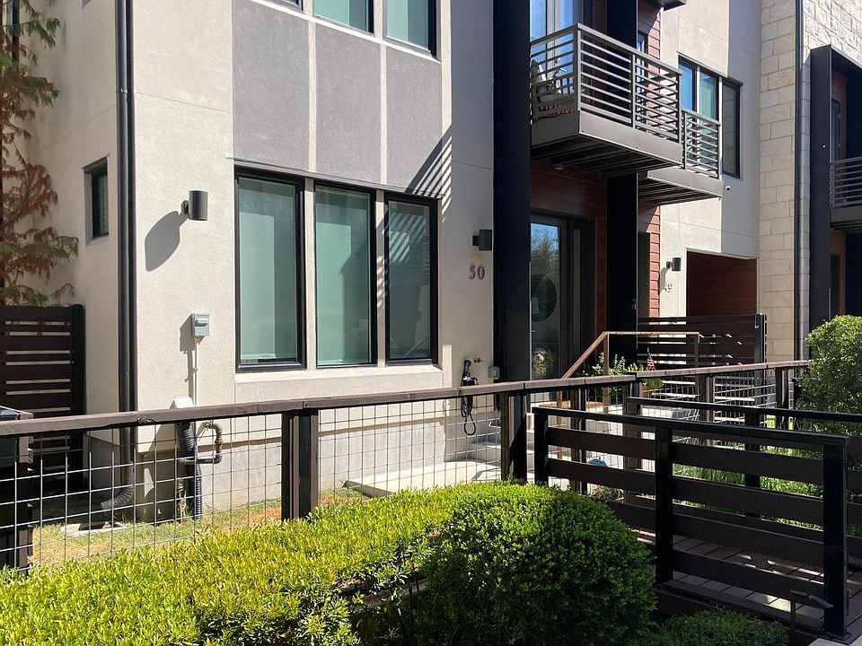 small, enclosed yard at front entry