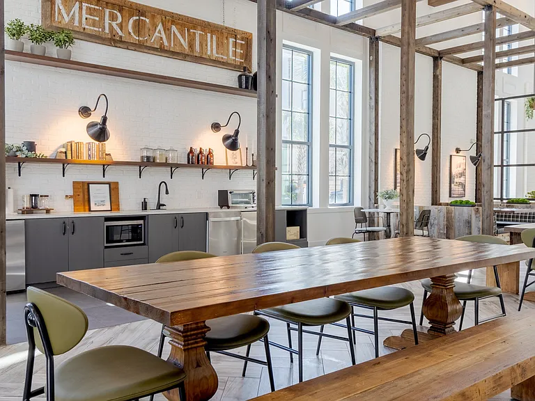 Market-Style Community Lounge at The Merchant Apartments in Charleston, SC 29403