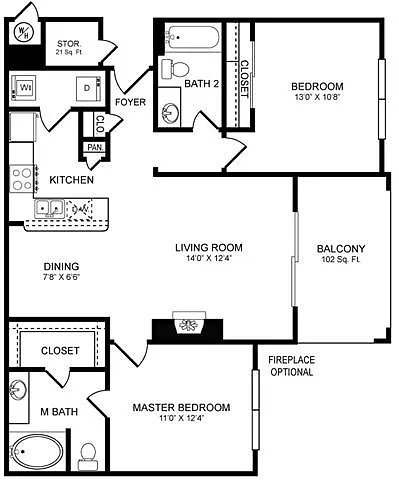 Floor plan D2