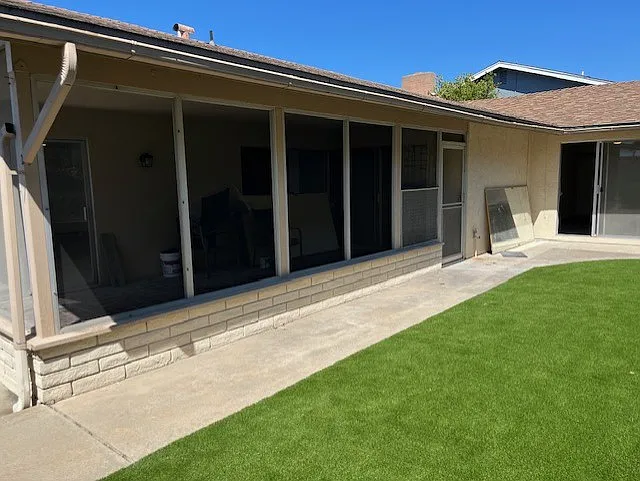Enclosed back patio