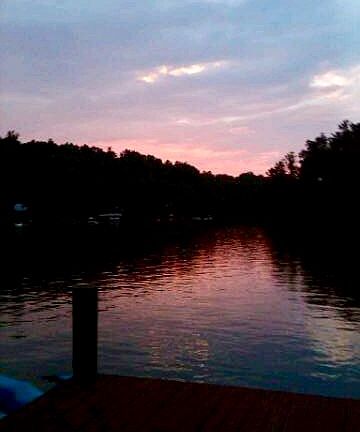 Sunset from dock june