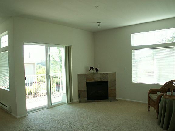 Fireplace, lots of windows
