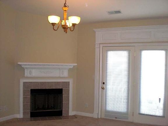 Living room with fireplace