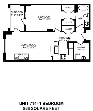 Floor plan The Conservatory 1 Bed 1 Bath I