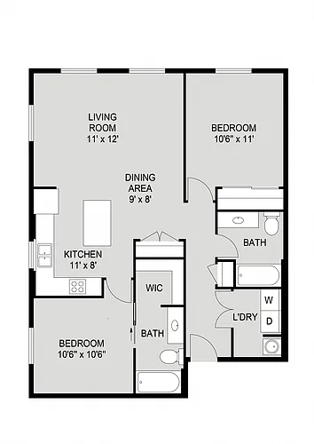 Floor plan Two Bedroom