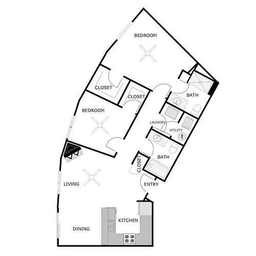 Floor plan 2 Bedrooms 2 Bathrooms Genesee