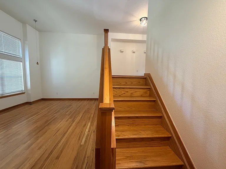 Stairs to dining/kitchen area